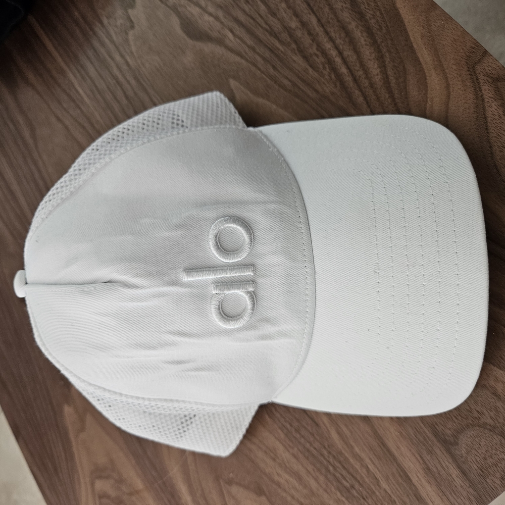ALO Yoga White Trucker Hat